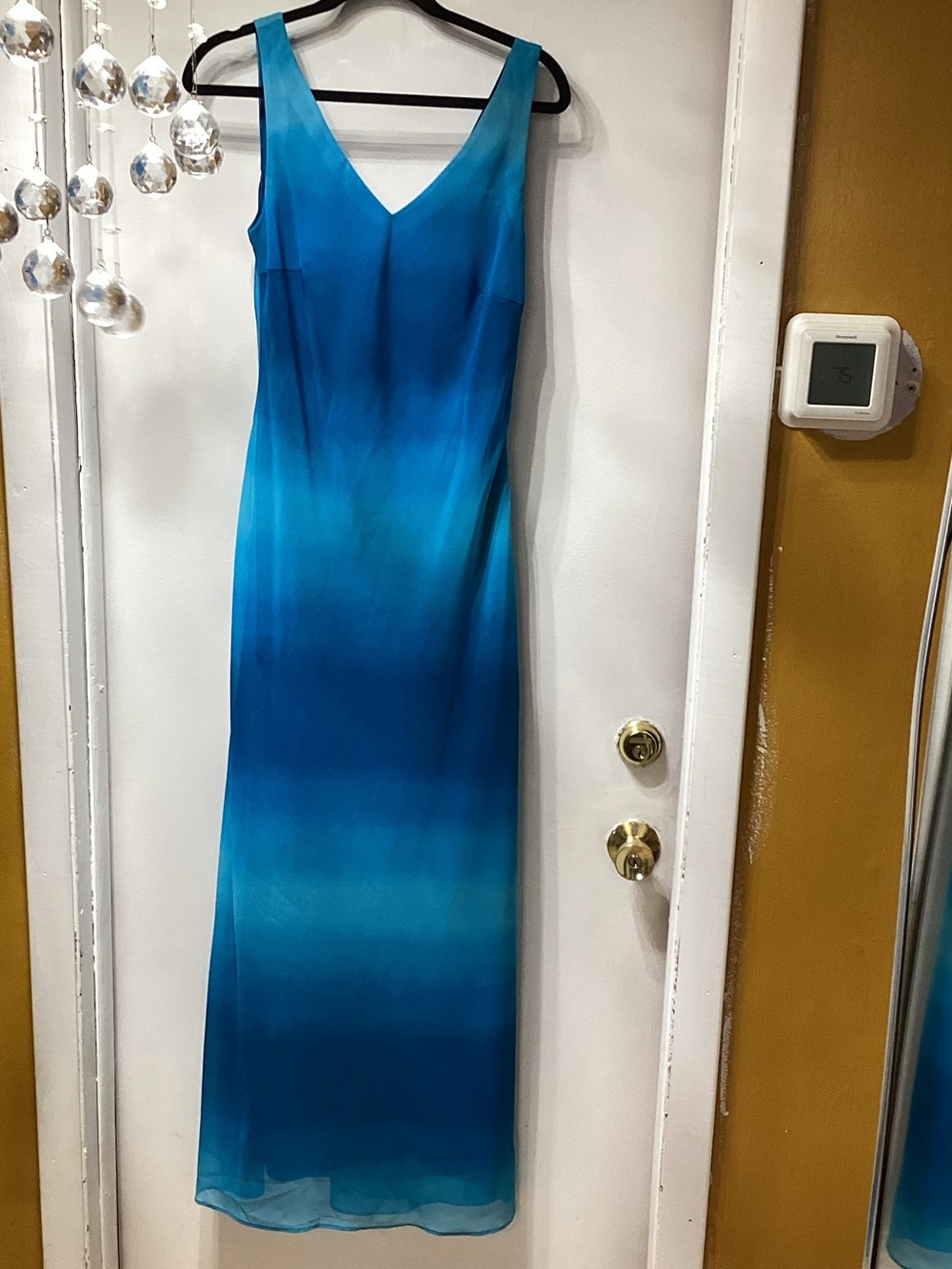 Rhapsody Teal to Deep Blue Ombre Maxi Dress